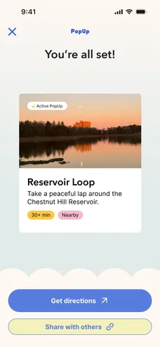 MVP 1B Created screen