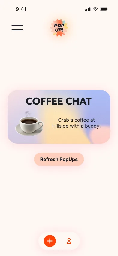 MVP 1A single suggestion with a refresh button
